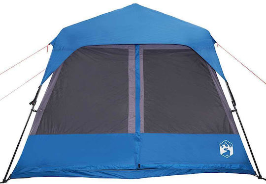 vidaXL Camping Tent Blue for 9 People 441x288x217cm