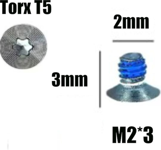 Screws Set Laptop Dell Xps 13 9300 9310 9350 9360 9370 15 9510 9530 9550 9560 9570 7590 Precision 5510 5520 Bottom Cover & Palmrest Assembly Screws Torx T5 2mm X 3mm 10pcs Code 1-bolt011