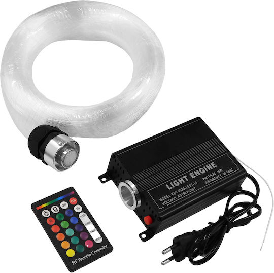 Globostar Lumofibra 79614 System Für Optische Fasern Rf Kabelloser Steuerung 280 Optische Fasern Φ1mm Länge 2 Meter Led 16w 1600lm 1° Ac 220-240v Ip20 Mehrfarben Rgbw M11.5 X P9.5 X H5.5cm 2 Jahre Garantie