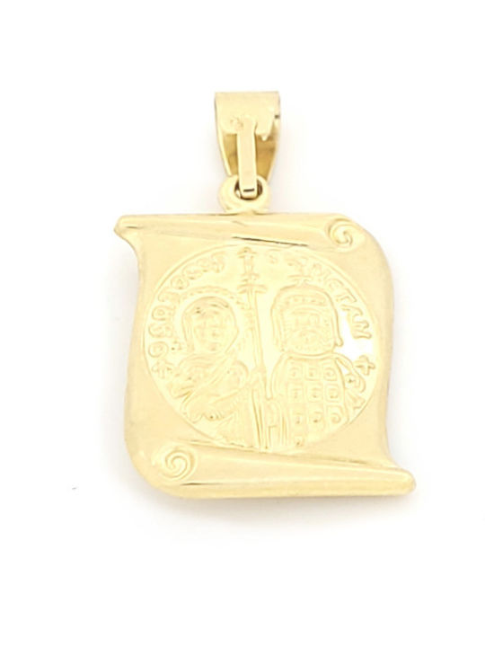 Papyrus Anhänger Kinder Amulette mit Jesus Christus aus Gold 9K 110030