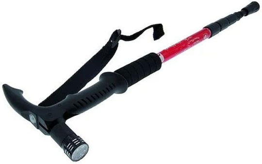 Foldable Walking Stick Hiking Stick 52cm To 1.10cm Support Stick Red