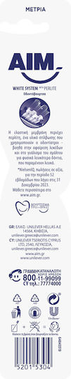 AIM White System με Perlite Четка за зъби Medium Сив