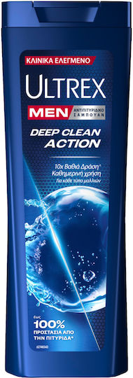 Ultrex Men Deep Clean Action Shampoos against Dandruff for Normal Hair 360ml