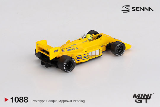 Model Mașină Lotus 99t #12 Ayrton Senna Câștigătorul Marelui Premiu De La Monaco 1987 Scara 1:64 Mini GT MGT01088-L