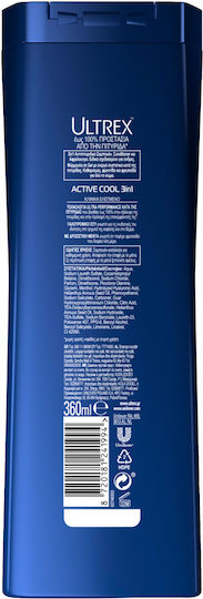 Ultrex Men Active Cool Shampoos against Dandruff for All Hair Types 360ml