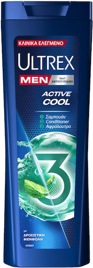 Ultrex Men Active Cool Shampoos against Dandruff for All Hair Types 360ml