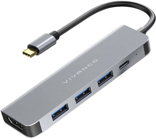 Vivanco USB Хъб с 5 Порта и USB-A Връзка