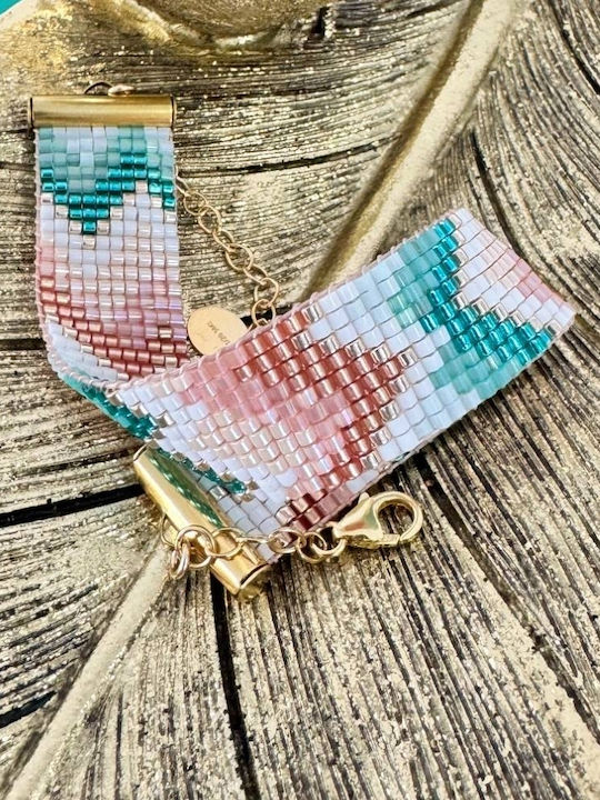 Ezera Damen Armband Kette aus Stahl Vergoldet