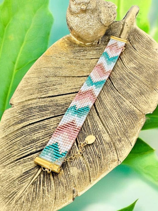 Ezera Damen Armband Kette aus Stahl Vergoldet