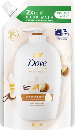 Dove Caring Hand Wash Shea Butter & Vanilla Refill Κρεμοσάπουνο με Shea Butter & Βανίλια 500ml