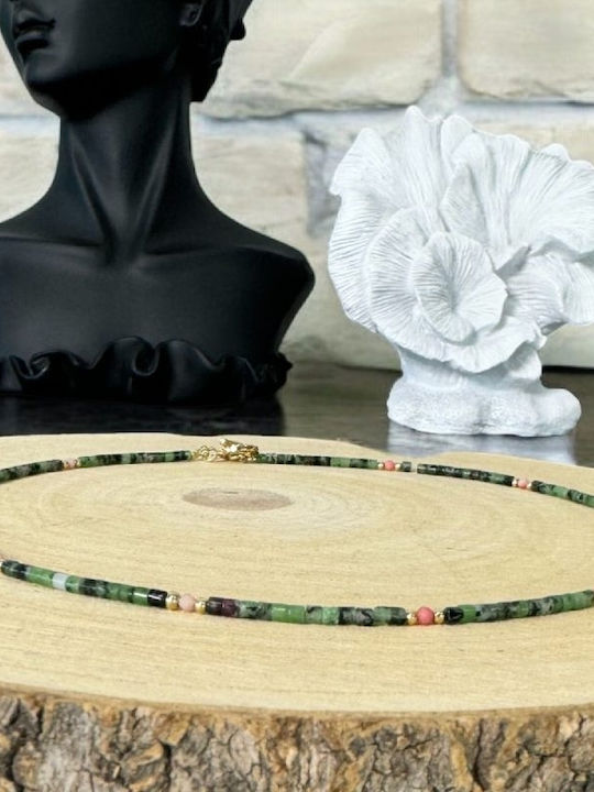 Ezera Choker Talisman Placat Cu Aur