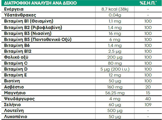 Lanes 50+ Vitality Πολυβιταμίνη για Ενέργεια Μανταρίνι 20 αναβράζοντα δισκία