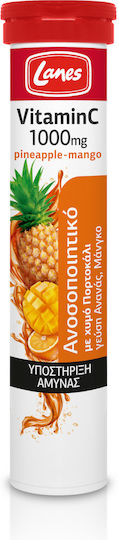 Lanes Vitamin C Eff Vitamin for Immune System Boost, the Skin & Antioxidant Action 1000mg Pineapple Mango 20 eff. tabs