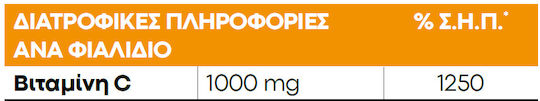 Lanes Liposomal Vitamin C Βιταμίνη για Ενίσχυση του Ανοσοποιητικού, τo Δέρμα & Αντιοξειδωτική δράση 1000mg Πορτοκάλι 100ml
