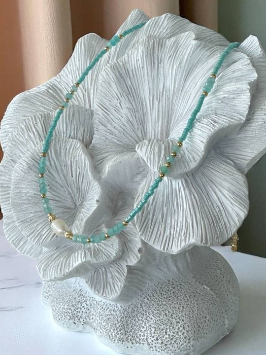 Ezera Choker από Επιχρυσωμένο Ασήμι Μπλε