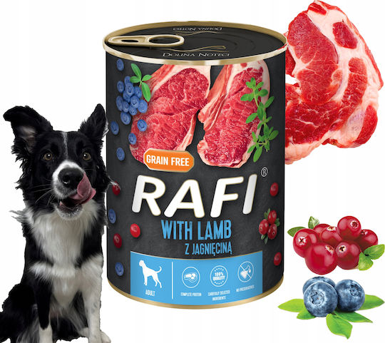 Rafi Hrana Umedă Pentru Câini Dietetică Cu Miel Fără Cereale 12x400gr
