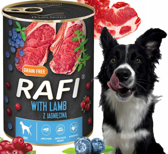 Rafi Hrana Umedă Pentru Câini Dietetică Cu Miel Fără Cereale 12x400gr