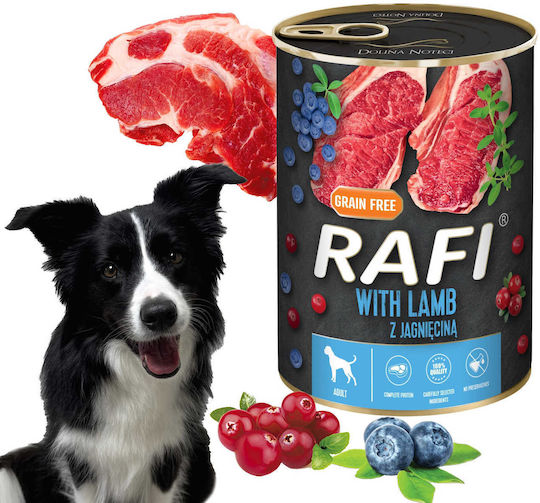 Rafi Hrana Umedă Pentru Câini Dietetică Cu Miel Fără Cereale 12x400gr