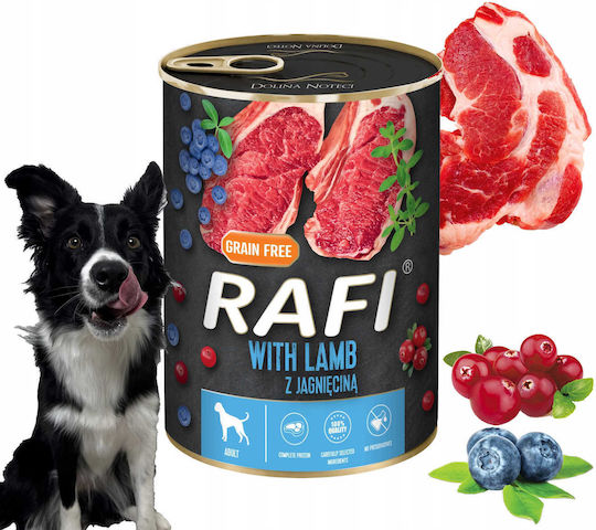 Rafi Hrana Umedă Pentru Câini Dietetică Cu Miel Fără Cereale 12x400gr