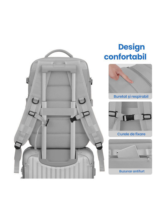 Quasar Rucsac extensibil pentru bagaj de mână Waterproof 36 lt Gri