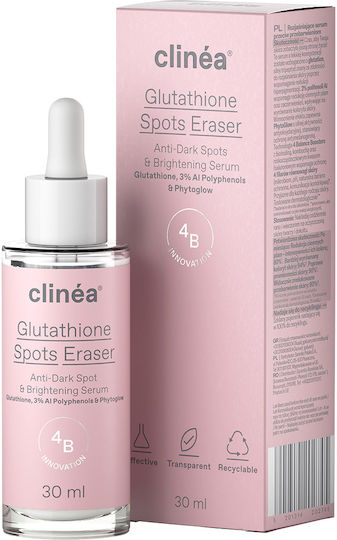 Clinea Glutathione Spots Eraser Face Serum with Hyaluronic Acid for Detoxifying & Brightening 30ml