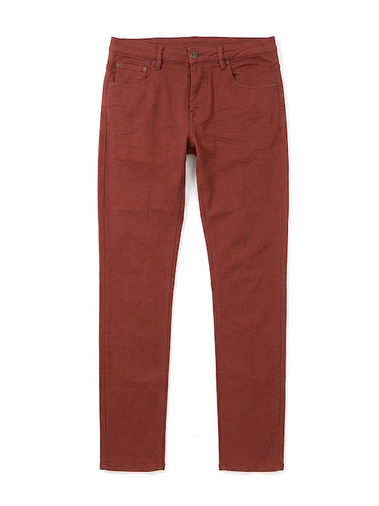 Jones K2666 Herrenhosen Chinos Elastisch in Schlank Passform Rot