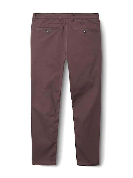 Gabba Paul Pantaloni Chino Elastic în Slim Fit Burgundy