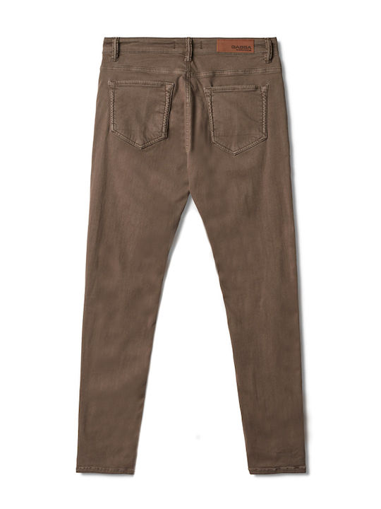 Gabba Jones K4636 Ανδρικό Παντελόνι Τζιν Slim Fit Straight Καφε Gabba Jones K4636 Ανδρικό Παντελόνι Τζιν Slim Fit Straight Καφε