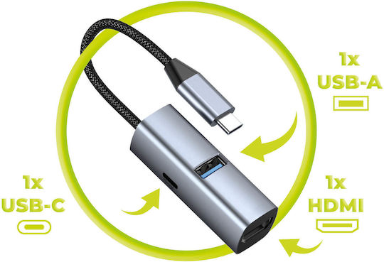 Mobile Origin USB Hub 3 Ports with USB-A / USB-C Connection