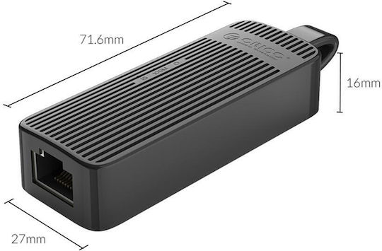 Orico UTK-U2-BK USB Network Adapter with Wired Ethernet Connection
