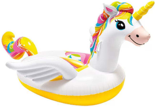 Saltea Gonflabilă Unicorn De Călărit 226 X 173 X 97 Cm Plutitor Pentru Piscină Ideal Pentru Plajă Piscină Albă