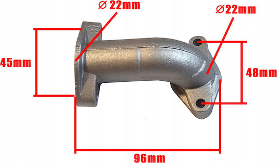 Carburetor Intake 4t 139fmb Suction Quad Atv Cross Chopper Moose Barton Zipp Junak