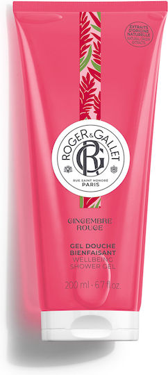 Roger & Gallet Gingembre Rouge Energising Bubble Bath Gel With Aloe Vera & Rose Scent 200ml