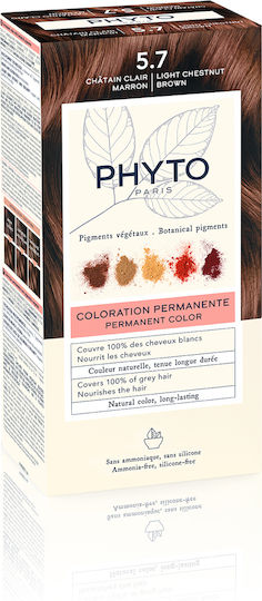 Phyto Phytocolor Hair Dye No Ammonia 5.7 Light Brown Mahogany 50ml