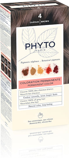 Phyto Phytocolor Βαφή Μαλλιών Χωρίς Αμμωνία 4.0 Καστανό 50ml