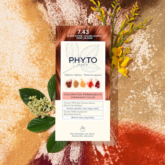 Phyto Phytocolor Haarfärbemittel Ohne Ammoniak 7.43 Hellgold Kakao 50ml