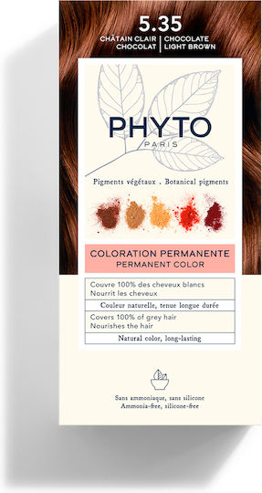 Phyto Phytocolor Βαφή Μαλλιών Χωρίς Αμμωνία Νο5.35 Chocolate Light Brown 50ml