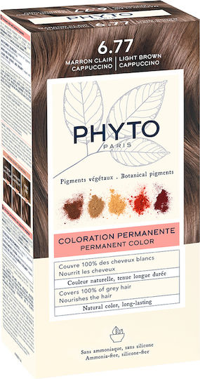 Phyto Phytocolor Hair Dye No Ammonia 6.77 Light Marron Cappuccino 50ml