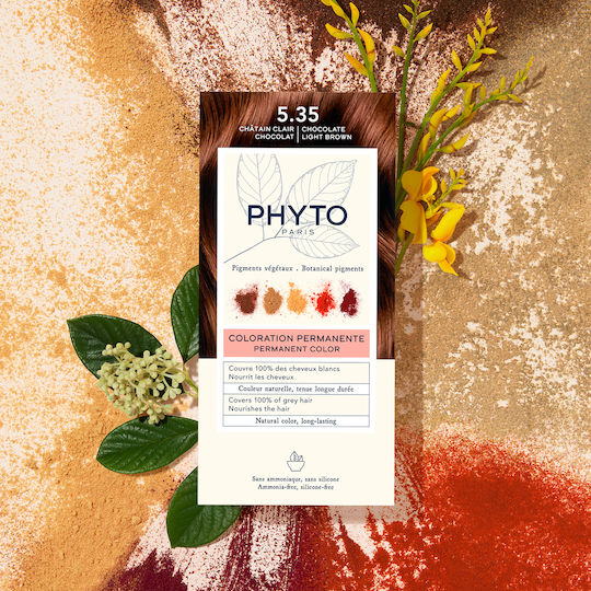 Phyto Phytocolor Βαφή Μαλλιών Χωρίς Αμμωνία Νο5.35 Chocolate Light Brown 50ml