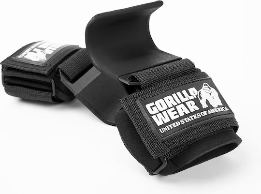 Gorilla Wear Περικάρπια Άρσης Βαρών Μαύρα 2 τμχ