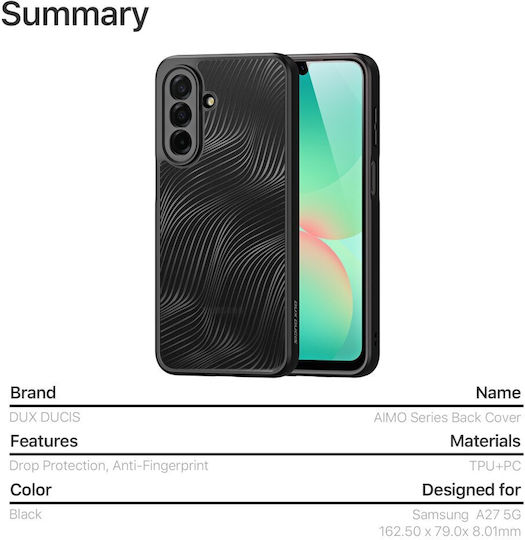 Samsung Galaxy A27 5G Dux Ducis Aimo Series Hard Back PC+TPU Black