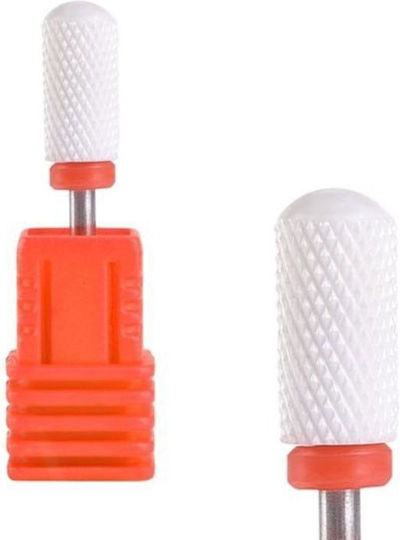 Ceramic Nail Drill Bit with Barrel Shape Red