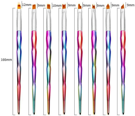 Nail Brushes Nail Art Set 8pcs 8pcs Nail Art Brush
