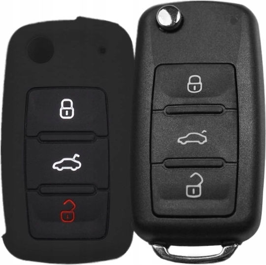 Silikon Schlüssel Schutzhülle VW Skoda Seat Schwarz