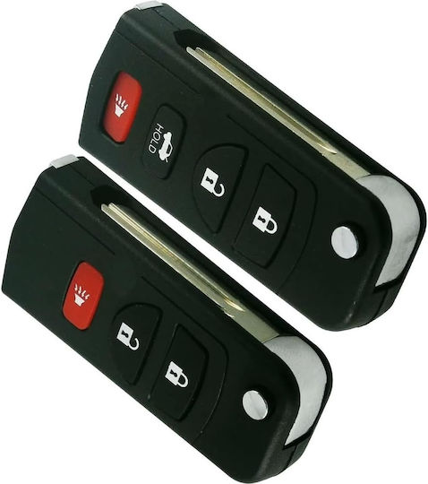 Techstar Husă Pentru Chei Auto Infiniti Fx35 2003-2009 Qx4 Nissan Murano 4 Butoane Tip Cuțit Flip