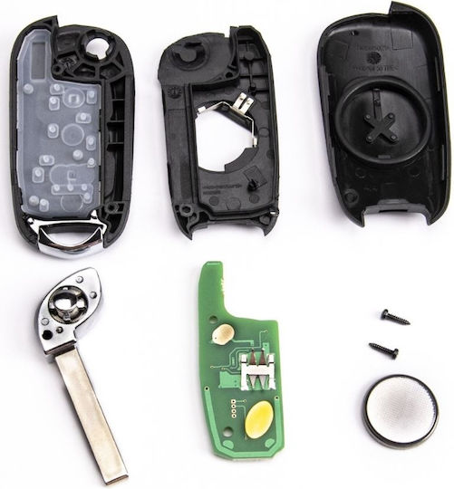 Cheie Auto Programabilă Completă Techstar Tip Pliante 3 Butoane Compatibil Opel Astra K 2015–2021 434 Mhz Id46 Pcf7961e Cip Hu100 Lamă
