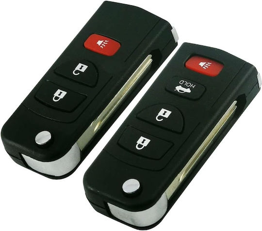 Techstar Husă Pentru Chei Auto Infiniti Fx35 2003-2009 Qx4 Nissan Murano 4 Butoane Tip Cuțit Flip