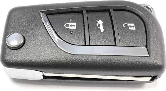 Techstar Husă Pliabilă Pentru Chei Cu 3 Butoane Compatibilă Toyota Prius – Lamă Va2
