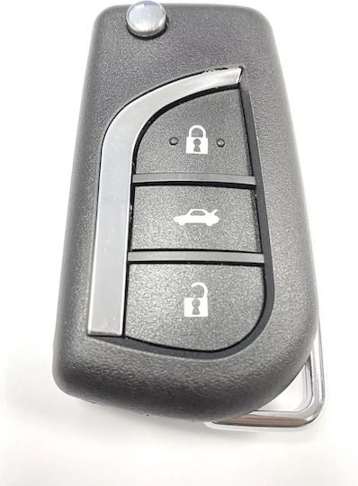 Techstar Husă Pliabilă Pentru Chei Cu 3 Butoane Compatibilă Toyota Prius – Lamă Va2
