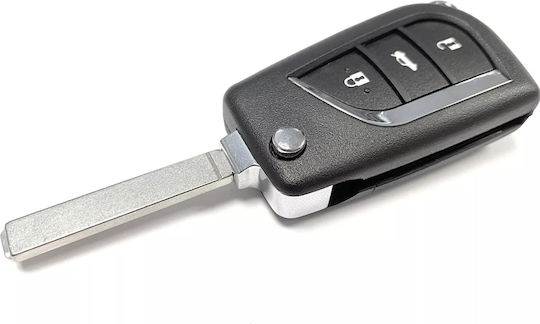 Techstar Husă Pliabilă Pentru Chei Cu 3 Butoane Compatibilă Toyota Prius – Lamă Va2